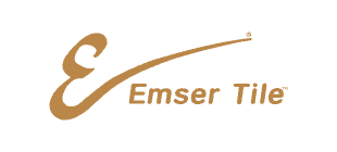 Emser Tile is one of the largest tile distributors in North America, curating exceptional collections of porcelain, ceramic, natural stone, glass, and metal tiles from manufacturers worldwide for distinctive flooring and wall designs Emser Tile logo - premier tile distributor offering porcelain, ceramic, natural stone, glass, and metal tiles for flooring and walls