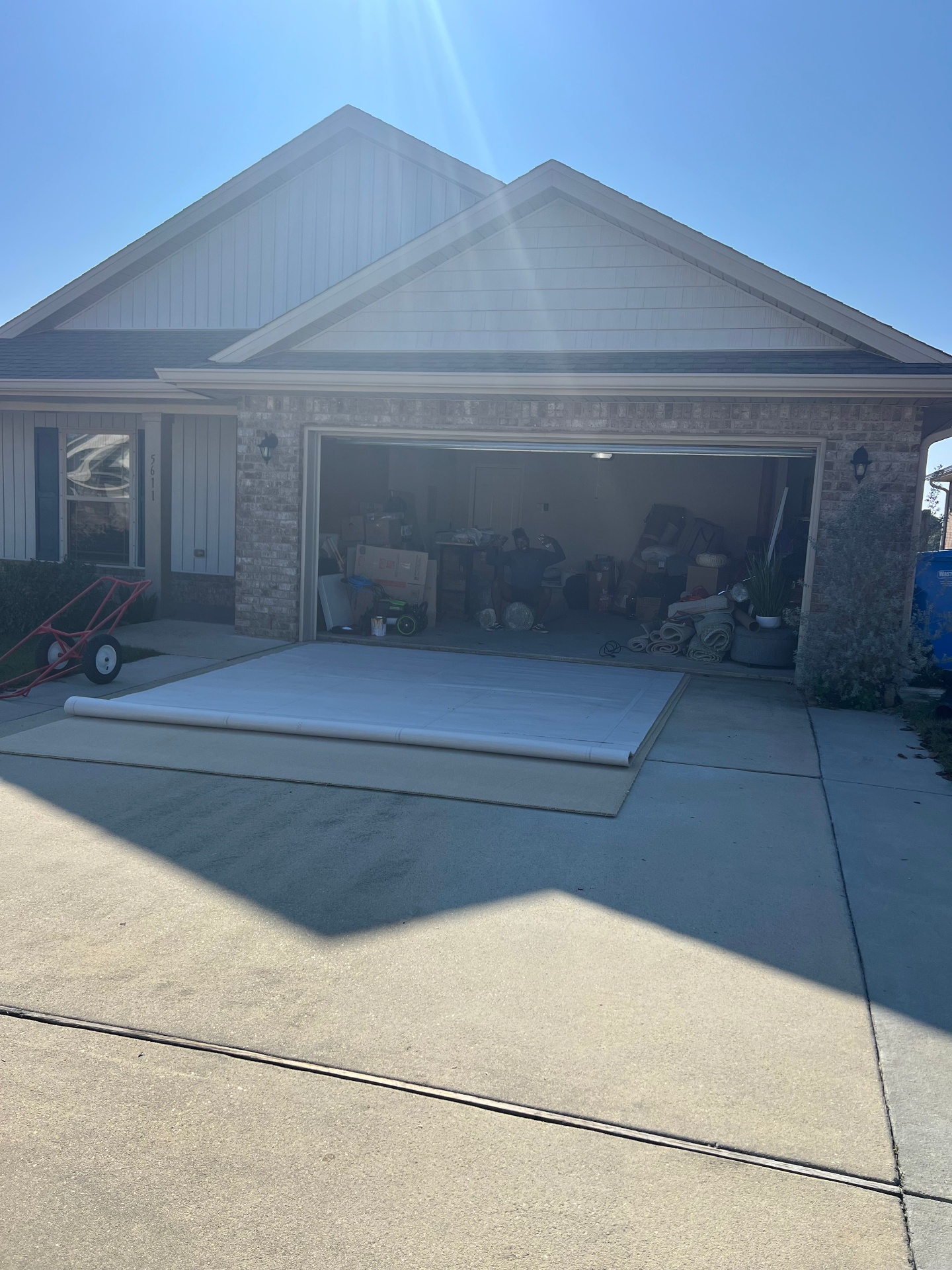 Flooring materials delivery for carpet flooring project in Brent