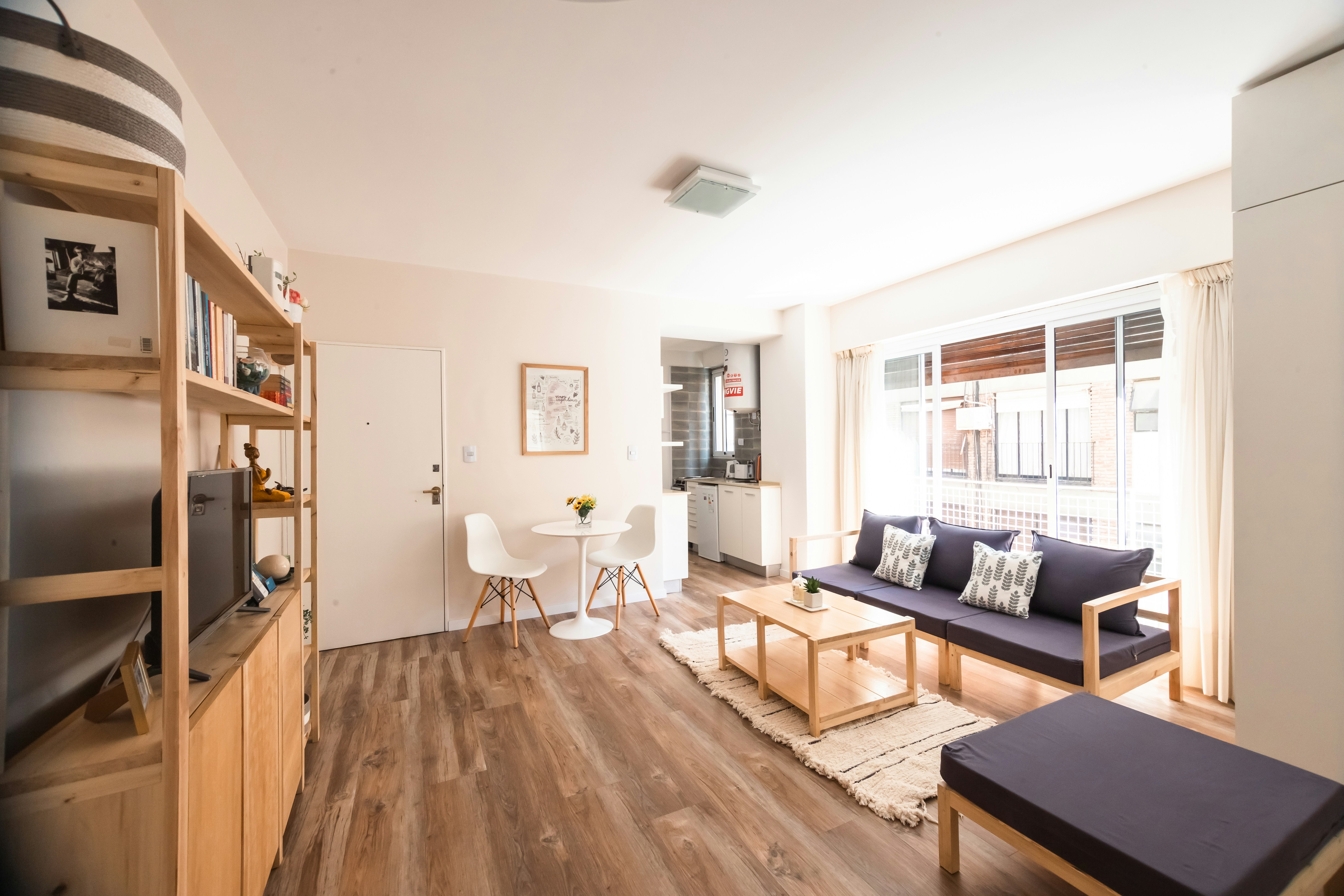 Elegant hardwood Flooring Installation in spacious living room in Pensacola